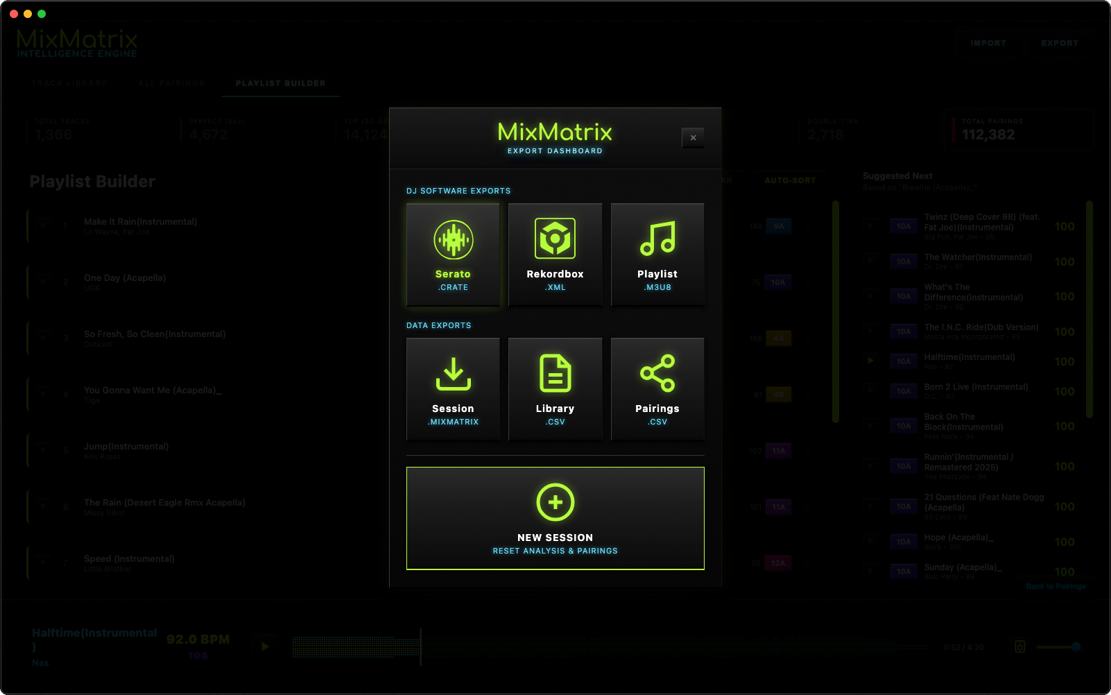 Export Dashboard