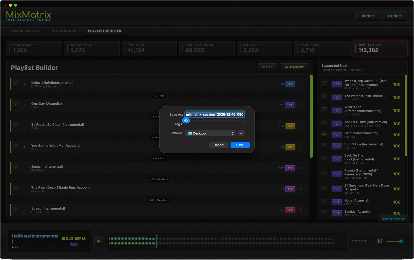 Session Export